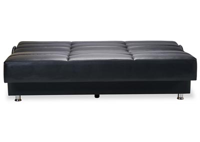 Rainbow Black PU Sofabed,Ottomanson (Previously Casamode)